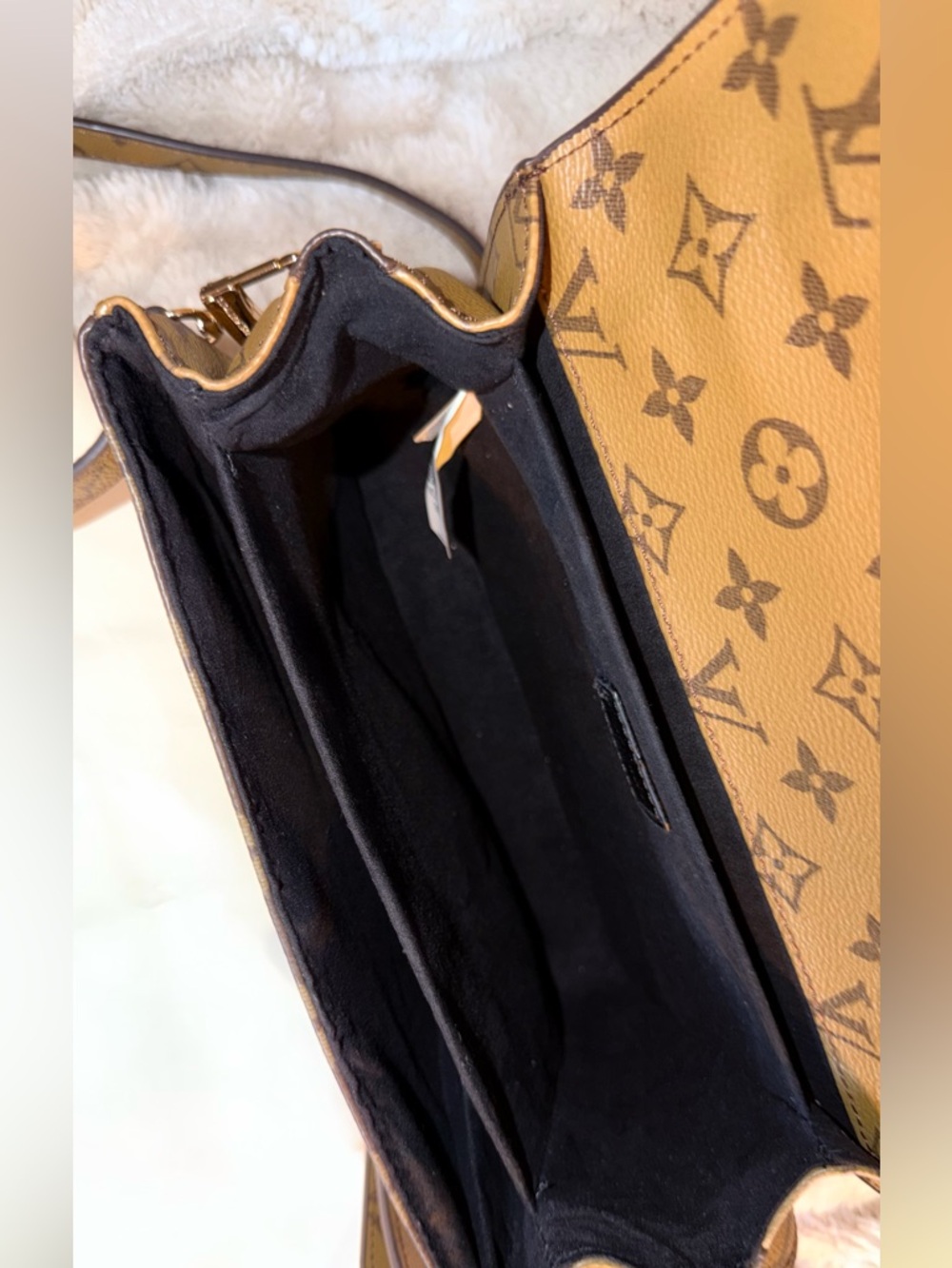Luxury Two-Tone Monogram Canvas Crossbody Bag - Picture 9 of 10